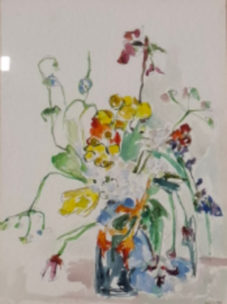 Aquarel, Maya Wildevuur, Zomer boeket, 1988